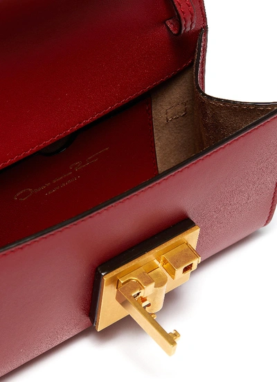 Shop Oscar De La Renta 'alibi' Leather Belt Bag In Cranberry