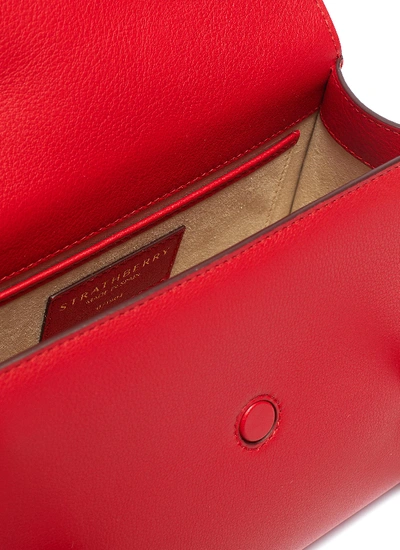 Shop Strathberry 'allegro Mini' Leather Satchel In Red