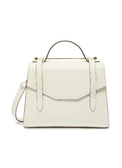 Shop Strathberry 'allegro Midi' Leather Satchel In White