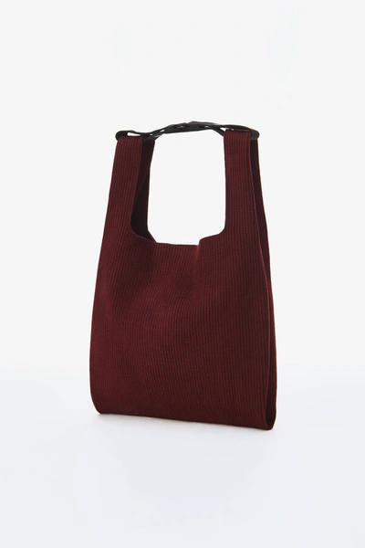 Shop Alexander Wang Knit Chenille Shopper In Burgundy