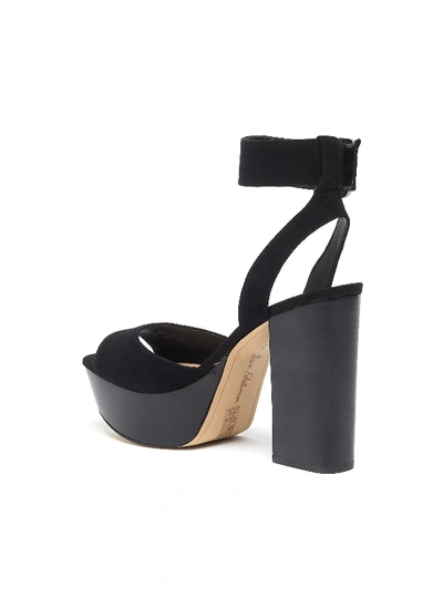 Shop Sam Edelman 'rain' Ankle Strap Suede Platform Sandals