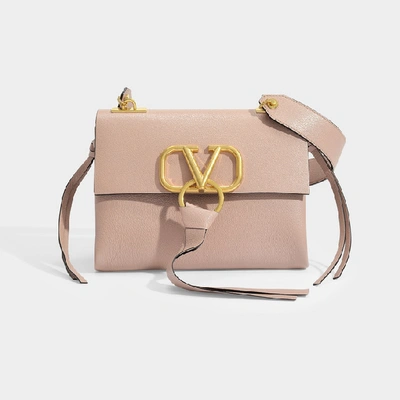 Shop Valentino Small Vring Shoulder Bag In Beige