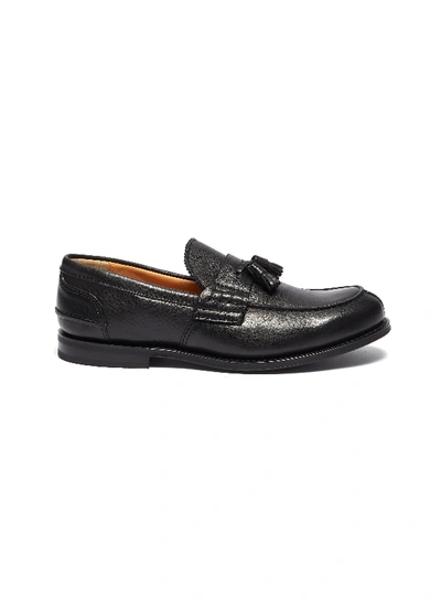 Shop Church's 'tiverton' Tassel Leather Penny Loafers In Black