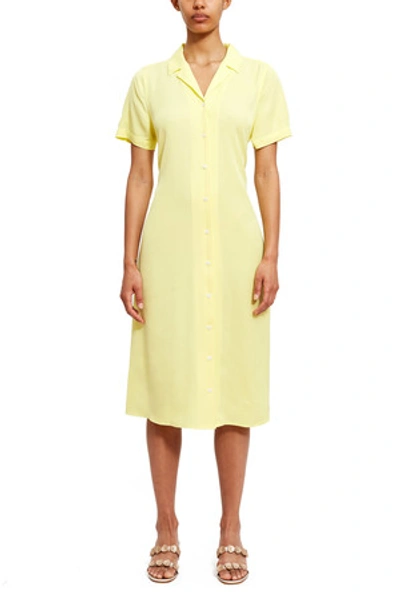 Shop Opening Ceremony Lace-up Back Shirt Dress In Daffodil