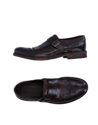 Shop Pawelk's Loafers In Dark Brown