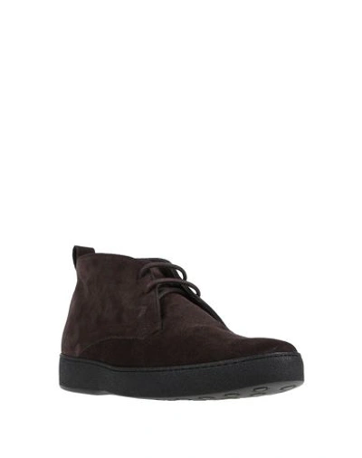 Shop Tod's Boots In Dark Brown
