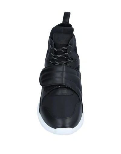 Shop Hogan Man Sneakers Black Size 9 Soft Leather, Textile Fibers