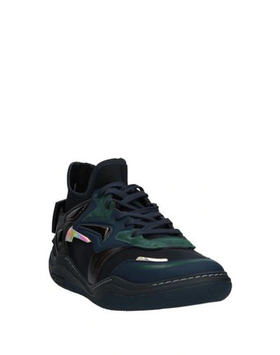 Shop Lanvin Sneakers In Dark Blue