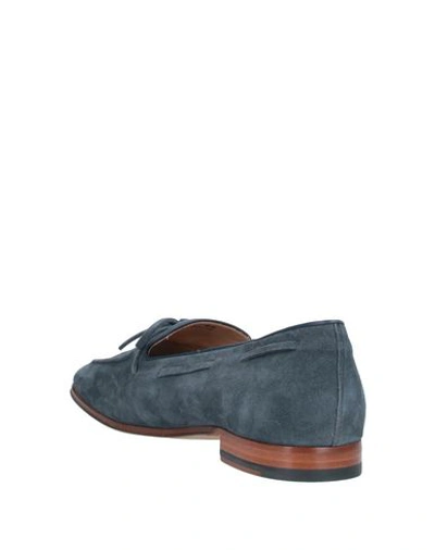 Shop Tod's Man Loafers Slate Blue Size 9 Soft Leather