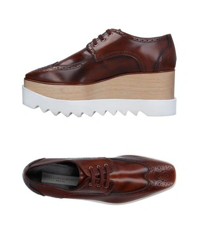 Shop Stella Mccartney Lace-up Shoes In Brown