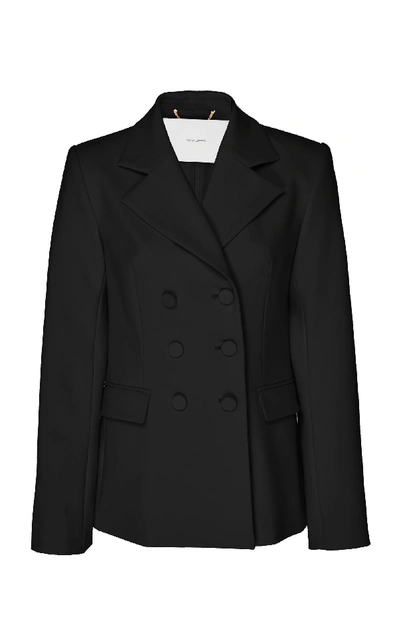 Shop Adam Lippes Double Breasted Blazer In Black