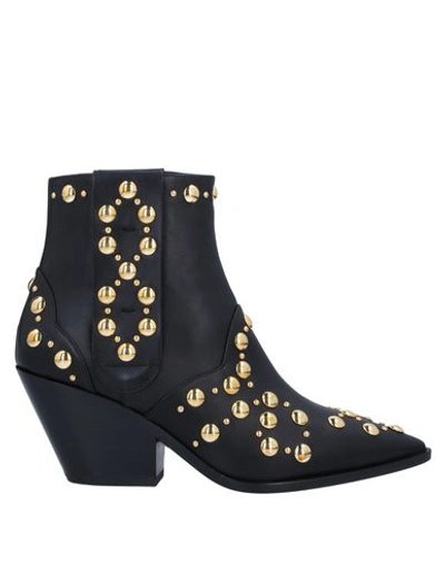 Shop Casadei Woman Ankle Boots Black Size 5.5 Calfskin