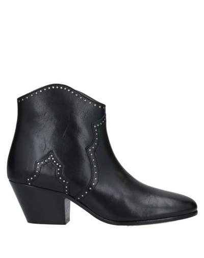 Shop Isabel Marant Ankle Boots In Black