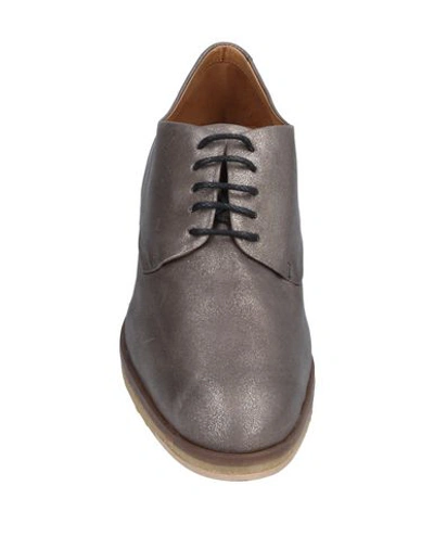 Shop Alberto Guardiani Laced Shoes In Dove Grey