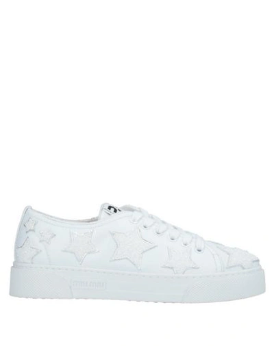 Shop Miu Miu Sneakers In White