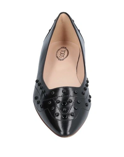 Shop Tod's Woman Ballet Flats Black Size 5.5 Soft Leather