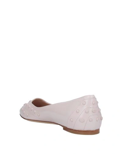 Shop Tod's Woman Ballet Flats Light Pink Size 4.5 Soft Leather