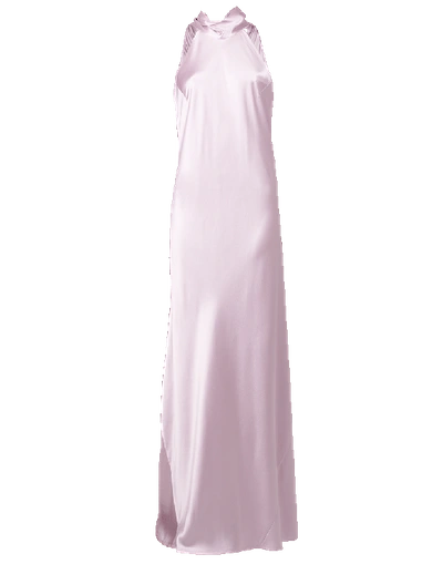 Shop Galvan Sienna Slip Midi Dress In Pnk-lila