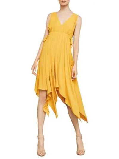 Shop Bcbgmaxazria Sleeveless Handkerchief Dress In Golden Glow