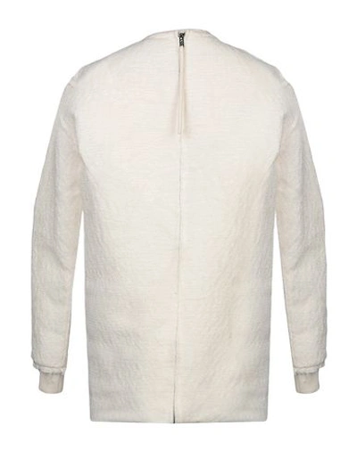 Shop Rick Owens Sweatshirt In Ivory