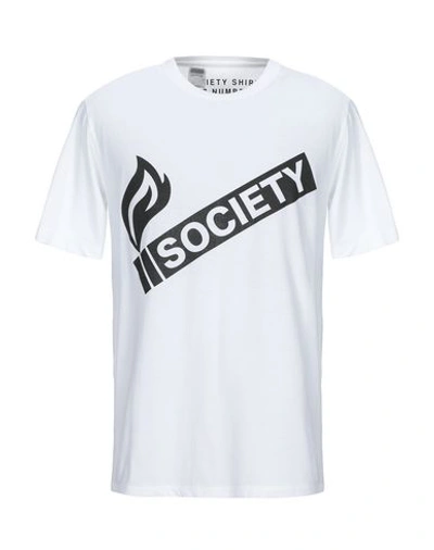 Shop Society T-shirts In White