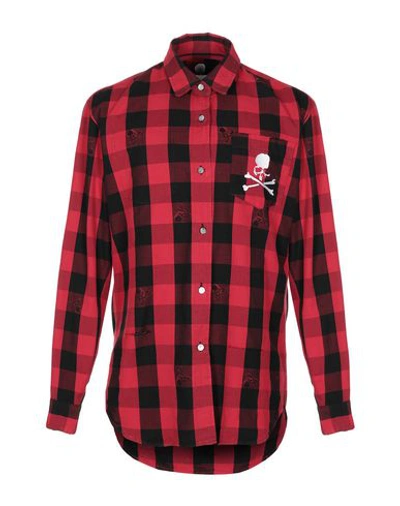 Shop Mastermind Japan Shirts In Red