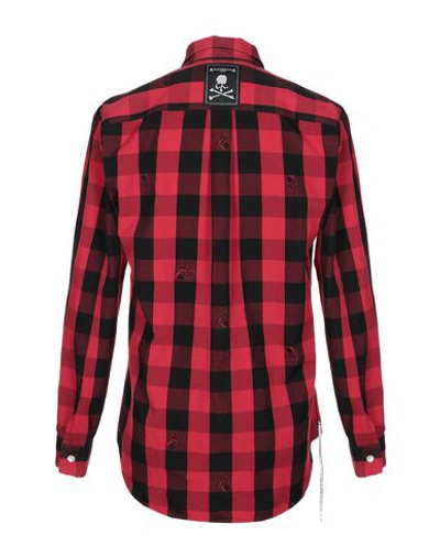 Shop Mastermind Japan Shirts In Red