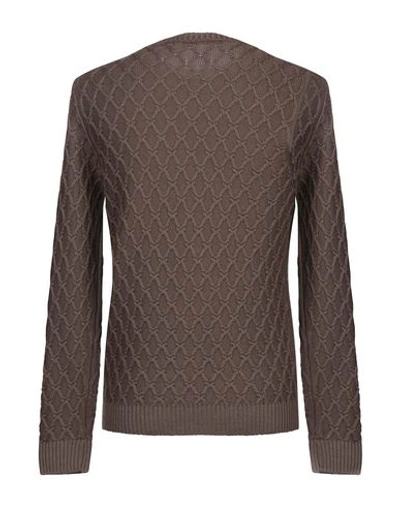 Shop Jeordie's Sweaters In Dark Brown