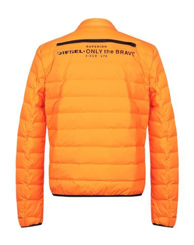 Shop Diesel Down Jacket In Orange