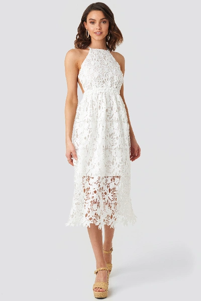 Shop Na-kd Crochet Strap Back Dress - White