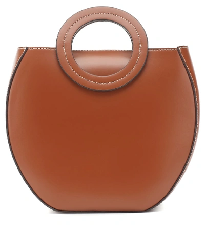 Shop Staud Frida Leather Tote In Brown