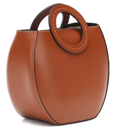 Shop Staud Frida Leather Tote In Brown