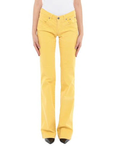 Shop Jeckerson Denim Pants In Yellow
