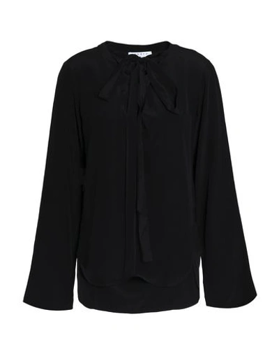 Shop Sandro Woman Blouse Black Size 3 Silk