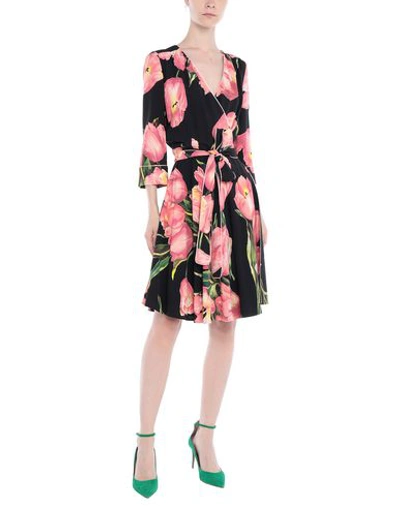 Shop Dolce & Gabbana Woman Midi Dress Black Size 2 Viscose, Silk