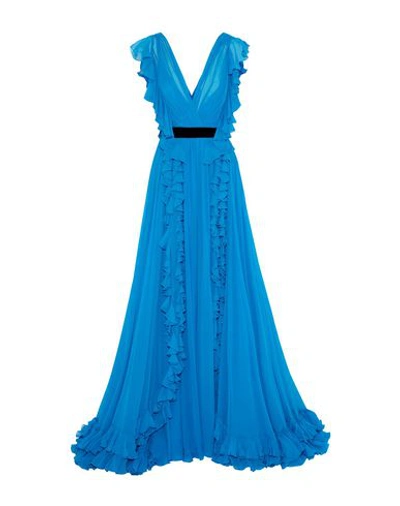 Shop Jenny Packham Long Dresses In Azure