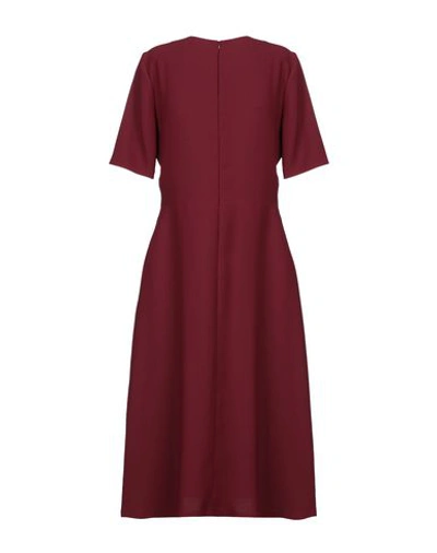 Shop Alessandro Dell'acqua Midi Dress In Maroon