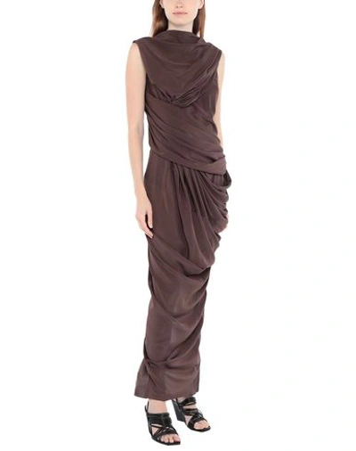 Shop Rick Owens Formal Dress In Cocoa
