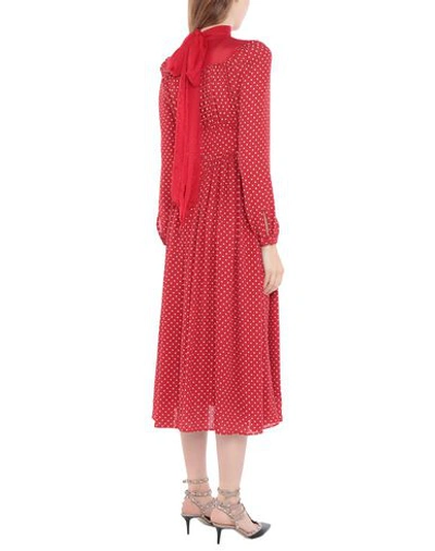 Shop Valentino Garavani Woman Midi Dress Red Size 10 Silk