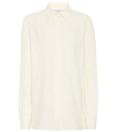 Shop Gabriela Hearst Cruz Wool And Silk Shirt In White