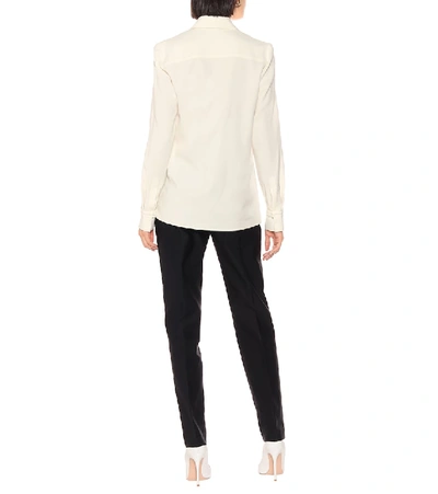 Shop Gabriela Hearst Cruz Wool And Silk Shirt In White