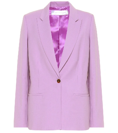 Shop Victoria Victoria Beckham Wool-blend Blazer In Purple