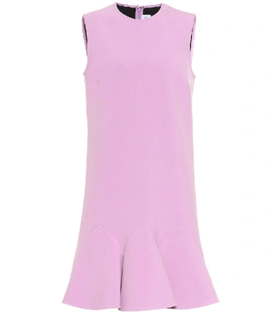 Shop Victoria Victoria Beckham Flounce-hem Sleeveless Minidress In Purple