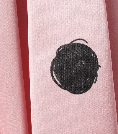 Shop Christopher Kane Polka-dot Satin Midi Skirt In Pink