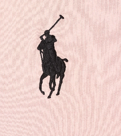 Shop Polo Ralph Lauren Cotton-blend Jersey Hoodie In Pink