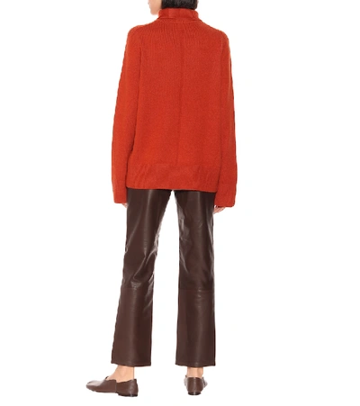 Shop The Row Milana Wool And Cashmere Sweater In Orange