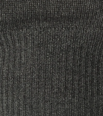 Shop Prada Cropped Cashmere Sweater In Grey