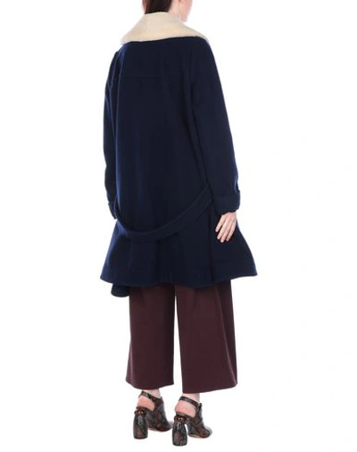 Shop Jw Anderson Coat In Dark Blue