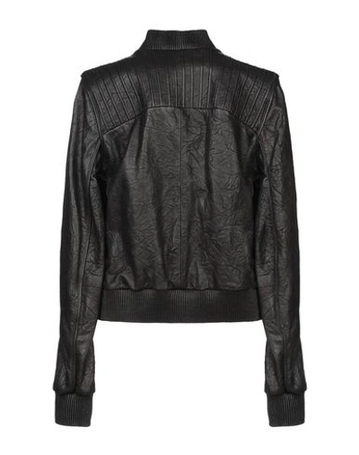 Shop Saint Laurent Leather Jacket In Black