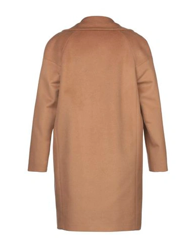 Shop Tonello Coat In Camel